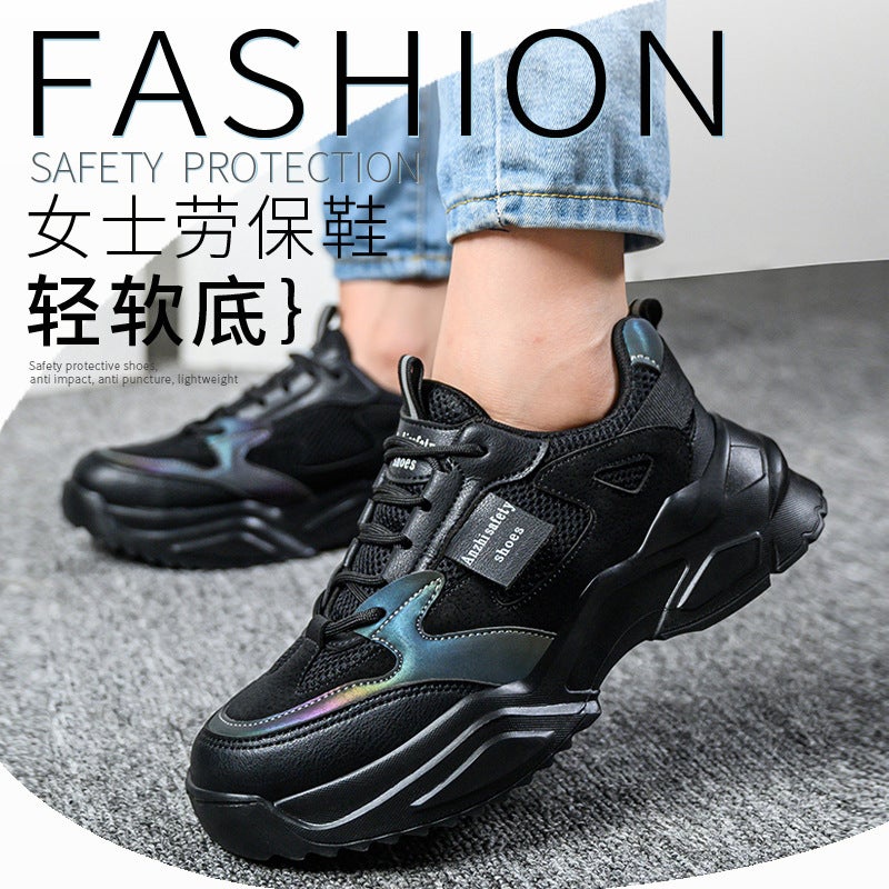 New Women'S Special Labor Protection Shoes Anti-Smashing Anti-Piercing Dad Work Shoes Lightweight Soft Bottom Small Size [ Direct Sales] - Image 2